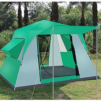 Tente de Camping pour 5-8 Personnes Tente escamotable étanche avec Double Porte zippée et Sac de Transport Tente familiale instantanée pour la randonnée en Plein air Camping Plage Jardin