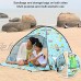 Tente Pop Up Tente De Camping pour 2 Personnes Parasols De Plage Tentes De Voyage Pliables Étanches Anti-Pillage Tentes De Pique-Nique De Jardin Portables Gratuites 150x165x115cm