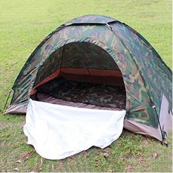 Tente Portable De Grande Capacité Camouflage Unique Tourisme Extérieur Moustique Étanche À La Pluie Tente De Camping Étanche Oxford Imperméable À l'eau Multifonctionnelle