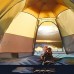 ZYM Tentes chapiteaux Tente 8 Hexagonal Camping Personne 6 côté Mesh Tente Double Instant Couche imperméable for la Famille Randonnée Tentes instantanées Color : Brown