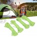 4Pcs 20M Corde de tente de camping Corde de guidage de tente coupe-vent Corde d'auvent à lanière lumineuse Corde multifonctionnelle en polyester résistante à l'usure et durable pour la randonnée,