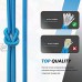 Abma Cord Cordon élastique 100% Extensible pour Sangles élastiques Filets de Cargaison Objets de sécurité projets d'artisanat 1 pièce AC-T-5-20-lightblue Bleu Clair 5mm x 20M