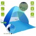 Apofly 1pc Pop Up Tente de Plage Pliable instantanée Sun Tente pour UV Protection Contre Le Soleil Famille Camping pêche de Pique-Nique Banc Bleu XL