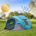 EZOLY Pop up Tente Tente Automatique pour 3 à 4 Personnes Tente instantanée d'installation en 2 Secondes,Tente de Camping Anti-UV étanche pour la Famille 290 × 200cm avec 130cm de Hauteur Centrale