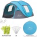 EZOLY Pop up Tente Tente Automatique pour 3 à 4 Personnes Tente instantanée d'installation en 2 Secondes,Tente de Camping Anti-UV étanche pour la Famille 290 × 200cm avec 130cm de Hauteur Centrale