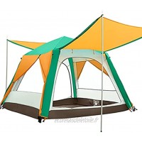 H-BEI Tente escamotable Tente de Camping pour 5-6 Personnes Tente de Camping familiale pour 6 Personnes avec 360°Vue panoramique Festival Essentiel Tente Portable instantanée automa