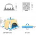 JTYX Tente pop-up instantanée légère pour 3 à 4 personnes à ouverture automatique hydraulique double couche portable tente de camping familiale avec porche