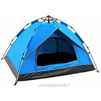 MSHENUED Tente Pop Up pour 3 à 4 Personnes Tente de Camping instantanée Tente dôme à Coupe-Vent imperméable avec Double Porte Ouverture Automatique Tente de Camping à Double Couche