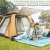 MYB Tente Camping Pop-Up Grand Espace pour 3 à 4 Personnes Tente Hexagonale d'escalade Portable pour Voyage Famille VentiléE ImperméAble Anti-UV Vert Marron,Green