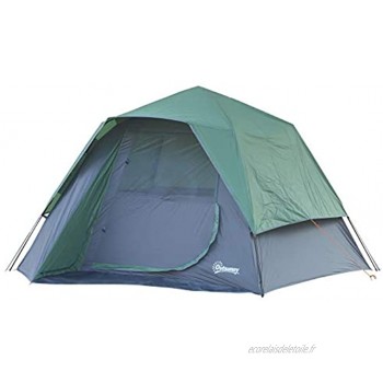 Outsunny Tente Pop up Montage instantané Tente de Camping familiale 3-4 pers. Grande Porte + 3 fenêtres dim. 2,5L x 1,94l x 1,6H m Fibre Verre Polyester Oxford Bleu Vert
