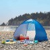 Pop Up Tente De Plage Pliable Instantané Sun Tentes pour Les Adultes Enfants pour UV Protection Solaire Abris Soleil Étanche pour La Famille Camping Pêche Pique-Nique Banc Bleu L