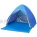 Pop Up Tente De Plage Rapide Ouvert Instantanée Portable Canopy Abris Soleil Étanche avec Rideau pour Camping Pêche Bleu L