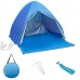 Pop Up Tente De Plage Rapide Ouvert Instantanée Portable Canopy Abris Soleil Étanche avec Rideau pour Camping Pêche Bleu L