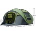 Qisan Pop Up Tente Tentes Instantanées pour Camping 4 Personnes Secondes Pop Up Ouverture Rapide Camping Randonnée Tente aavec Sac de Transport Facile à Installer Vert