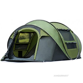 Qisan Pop Up Tente Tentes Instantanées pour Camping 4 Personnes Secondes Pop Up Ouverture Rapide Camping Randonnée Tente aavec Sac de Transport Facile à Installer Vert