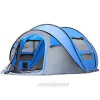 RMCF Tente Pop Up 4-6 Personnes Tente Pop Up Tente,Tente 2 Seconde Tente De Camping Automatique|Anti-Ultraviolet ImperméAble Et Coupe-Vent 2 Portes Et 4 FenêTres