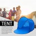 Tente Abri de Plage avec Protection Solaire UV pour 2-3 Personnes,Tente de Plage Instantanée Portable Escamotable Automatique Instantanée Famille Cabana pour Camping Plage Pêche Jardin Bleu