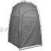 vidaXL Tente de Douche WC Tente de Dressing Tente de Vestiaire Tente de Camping Cabinet de Changement Toilette Extérieur Parc Plage Gris