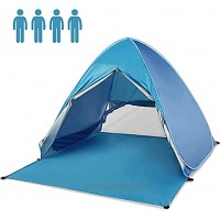 YINGJEE Grande tente de plage Pop Up avec protection solaire anti-UV SPF 50+ et étanche Tente d'extérieur portable avec un verrou pour 2-4 personnes 200 x 165 x 130 cm L x l x h