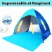 ZTWLEED Tente de Plage Pop-up,Tente Anti UV UPF 50+ Automatique Pop Up Tente avec 360° Ventilation,Tente Portable 2 à 4 Personnes Escamotable Tente de Camping pour Famille,Randonnée PêcheBleu