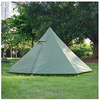 AIYISITELU Tente Pyramide Ultralight 3-4 Personne de randonnée en Plein air Camping Teepee auvents abris avec poêle pour la Cuisson d'hiver XUANMAIQUQI Color : Green