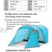 CCAN Tente de Plage d'été Tente de Camping ultralégère Tente Tunnel Double Couche étanche Tente de randonnée en Plein air Escalade Grand Espace Tente Happy Life