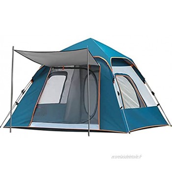 HYAN Tentes Tunnel Tente de Camping Pop up Automatique 4 Personne avec 2 Portes de Maillage et Tente instantanée à 3 mysh pour la randonnée en Plein air Sac à Dos tipi Color : Blue
