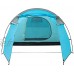 MIMI KING Tentes de Camping de Famille 3-4 Personne Facile mis en Place des tentes de Tunnel imperméable à l'eau Double étage Structure de Chambre pour la pêche randonnée Camping,Blue