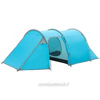 MIMI KING Tentes de Camping de Famille 3-4 Personne Facile mis en Place des tentes de Tunnel imperméable à l'eau Double étage Structure de Chambre pour la pêche randonnée Camping,Blue