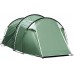 Outsunny Tente de Camping familiale 3-4 Personnes Montage Facile 3 Portes fenêtres dim. 4,26L x 2,06l x 1,54H m Fibre Verre Polyester PE Vert