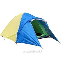 PPLAS Tentes Portable 3-4 Personne Tente de Camping en Plein air Double Couche imperméable Grande Tente d'espace pour la randonnée de pêche Voyage Pique-Nique Famille Outn Tentes Tunnel