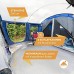 Skandika Tente tunnel Montana pour 8 10 12 personnes tente de camping | sol de tente cousu technologie Sleeper 2-4 cabines de couchage noires colonne d'eau de 5000 mm moustiquaires 4 entrées tente familiale.