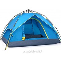 Tente LCSHAN 3~4 Personnes Camping Sauvage Sauvage en Plein air UV de Solaire Automatique de extérieure Color : Blue