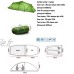 XBR Tente de Camping Tunnel de Camping avec 1 Chambres et 1 Un Hall Tente Tunnel 100% Imperméable 2-3 Personnes Equipement du CampingVert