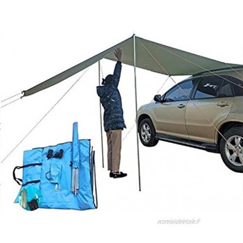 Auvent latéral de voiture abri de soleil de voiture sur le toit étanche toit de tente de tente-remorque de camping-car automatique pour SUV Minivan à hayon Camping Voyage en plein air 5-6 personnes