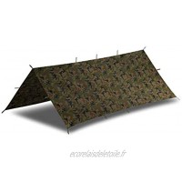 Helikon-Tex SuperTarp Small – Toile en polyester Ripstop – Bâche – PL Woodland – Outdoor Bushcraft Chasse Survival