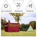 koncy Paravent Plage Brise-Vent de Camping Pliable Paravent Camping Car avec Fenêtre 1.3m*4.4m Windbreak Exterieur pour Jardin Pique-Nique Barbecue Feu de Joie Color : Red