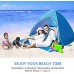 QZH Tente Pop-up Tente de Plage abri de Plage pour 2 Hommes léger UPF 50+ pour la Protection Solaire UV Abris solaires étanches pour Le Camping Familial Pêche Pique-Nique Beach