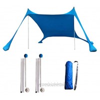 Tente D'ombrage De Plage,Abris De Plage Tente De Plage Auvent Protection UV UPF50+ avec Sac De Sable Ancres pour Plage Pique-Nique Pêche Camping