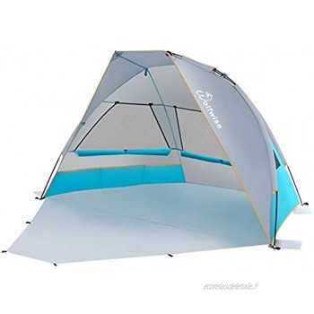 WolfWise Tente Abris De Plage Léger Pliable Pour 2-3 Personnes Avec UPF 50+ Tente Pour Protection Solaire