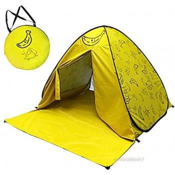 YeenGreen Tente de Plage Pop-up Tente avec Fermeture à Glissière de Porte Abri Plage Anti UV 50+ Tente Plage pour 2-3 Personnes Tente escamotable Portable pour Camping Pique-Nique165x150x110 cm