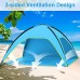 Yuanj Tente de Plage Tente de Plage Instantanée Portable Escamotable,Tente pour 3-4 Personnes Tente de Camping pour Famille avec Sac de Transport Facile à Installer Bleu