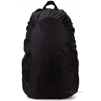 HugeStore 70l Housse de protection antipluie et étanche pour sac à dos de randonnée de camping Noir