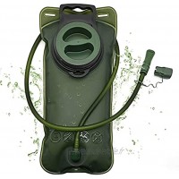 Poche à eau de 2 litres réservoir d'eau étanche pliable sac de rangement avec tube isolé à dégagement rapide pour randonnée vélo escalade camping vert