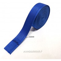 Sangle en nylon pour casques sacs sacs à dos mode et accessoires bleu de différentes longueurs : 2m 5m 10m 20m 50m 100m x h 3,0cmet h 4,0cm.