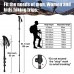 Perkanion Bâtons de Marche Nordique Reglable Aluminium Téléscopiques Bâtons de Randonnée Serrures Rapides Légers pour Homme Femme Trekking Randonnée Camping