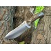 CDS-Survival Draco Couteau de Bushcraft Survie Randonnée Camping Lame en Acier INOX MOVA Étui en Cuir Multiposition Fabriqué en Espagne