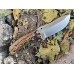 CDS-Survival Draco Couteau de Bushcraft Survie Randonnée Camping Lame en Acier INOX MOVA Étui en Cuir Multiposition Fabriqué en Espagne