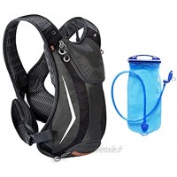 DTKJ Sac à dos hydraté pour vélo sports de plein air camping randonnée sac à dos à eau léger pour course à pied jogging