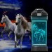 Lightzz Bouteille d'eau lumineuse en forme de cheval avec lumière LED 396,9 g Tritan sans BPA Cadeau créatif idéal pour l'école le garçon les vacances le camping les pique-niques